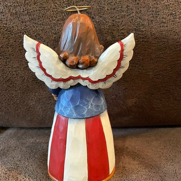 Jim Shore "Bless This Land" Patriotic Angel Figurine - Picture 2 of 3